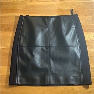 White House Black Market Leather Skirt